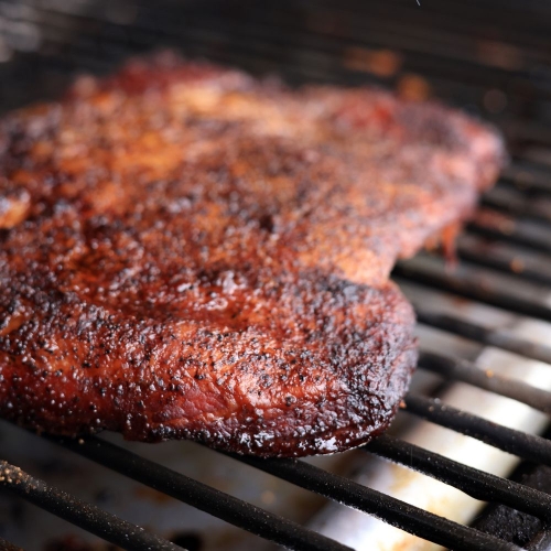 Smoked pork brisket